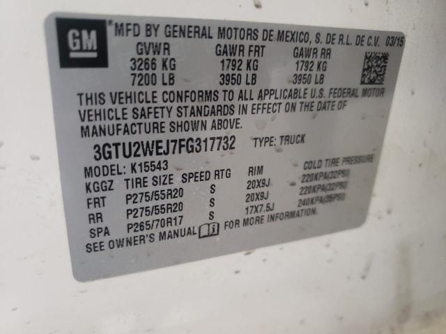 Photo 10 from auction – 2015 GMC SIERRA K15 with VIN 3GTU2WEJ7FG317732
