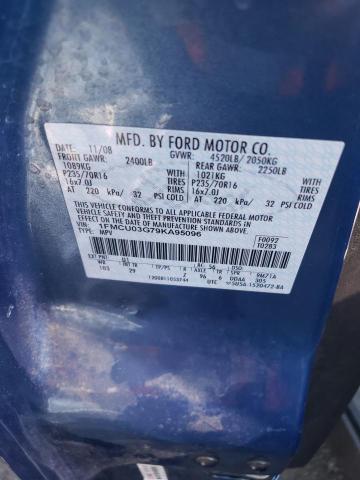 Photo 10 from auction – 2009 FORD ESCAPE XLT with VIN 1FMCU03G79KA95096