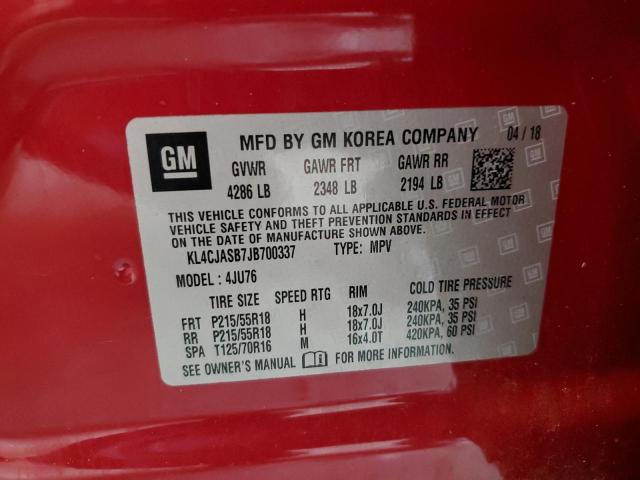 Photo 10 from auction – 2018 BUICK ENCORE PRE with VIN KL4CJASB7JB700337
