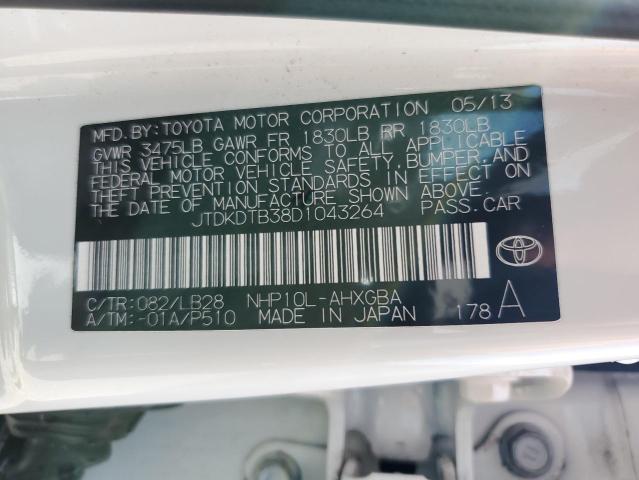 Photo 10 from auction – 2013 TOYOTA PRIUS C with VIN JTDKDTB38D1043264
