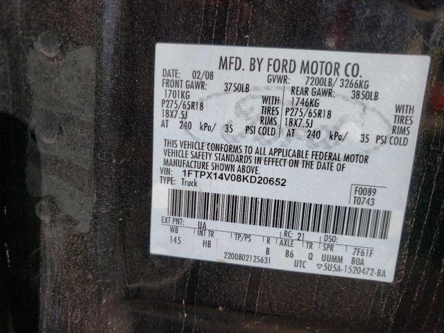 Photo 10 from auction – 2008 FORD F150 with VIN 1FTPX14V08KD20652