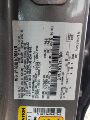 Photo 10 from auction – 2015 LINCOLN MKZ with VIN 3LN6L2JK4FR607844