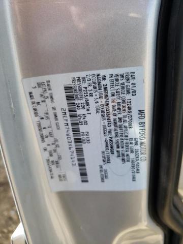 Photo 10 from auction – 2003 MERCURY GRAND MARQ with VIN 2MEFM74W03X674143