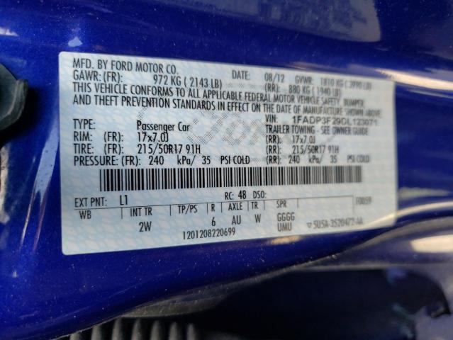 Photo 10 from auction – 2013 FORD FOCUS SE with VIN 1FADP3F29DL123071