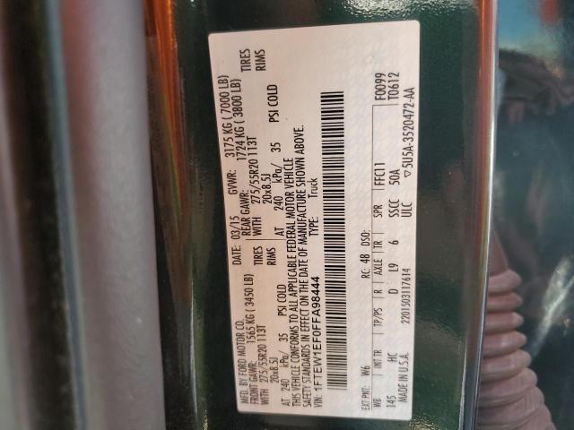 Photo 10 from auction – 2015 FORD F150 SUPER with VIN 1FTEW1EF0FFA98444
