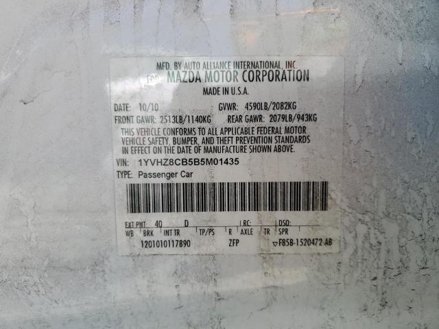 Photo 10 from auction – 2011 MAZDA 6 S with VIN 1YVHZ8CB5B5M01435
