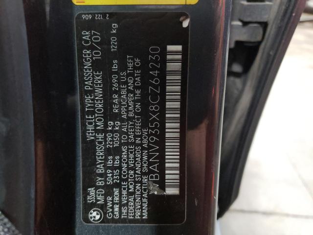 Photo 10 from auction – 2008 BMW 535 XI with VIN WBANV935X8CZ64230