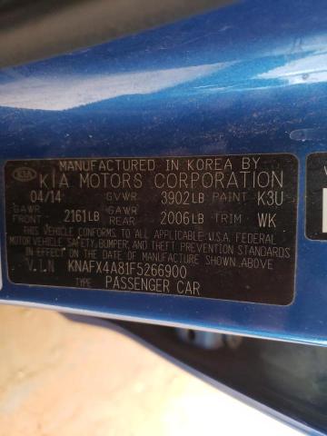 Photo 10 from auction – 2015 KIA FORTE EX with VIN KNAFX4A81F5266900