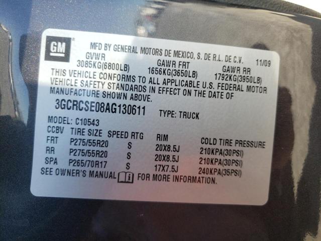 Photo 10 from auction – 2010 CHEVROLET SILVERADO with VIN 3GCRCSE08AG130611