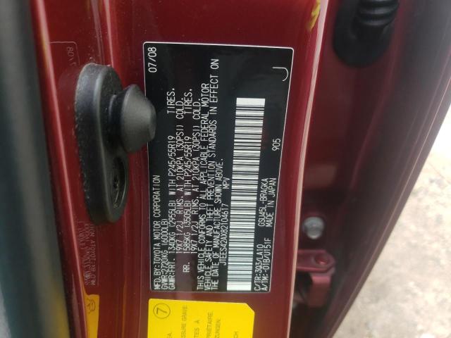 Photo 10 from auction – 2008 TOYOTA HIGHLANDER with VIN JTEES42AX82104617