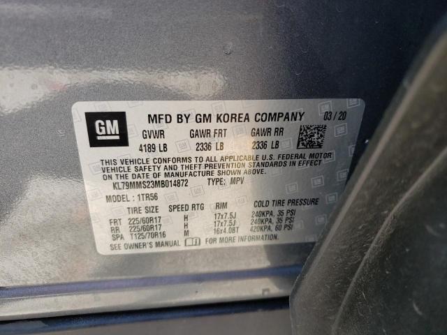 Photo 10 from auction – 2021 CHEVROLET TRAILBLAZE with VIN KL79MMS23MB014872