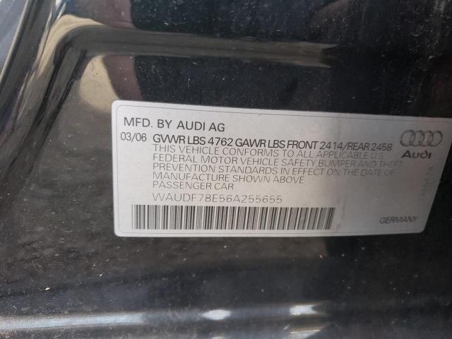 Photo 10 from auction – 2006 AUDI A4 2.0T QU with VIN WAUDF78E56A255655