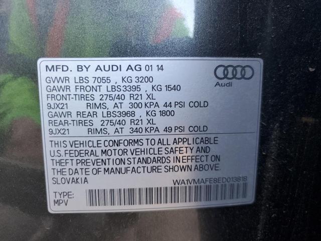 Photo 10 from auction – 2014 AUDI Q7 PRESTIG with VIN WA1VMAFE8ED013818