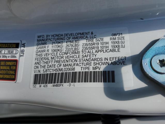 Photo 10 from auction – 2021 ACURA RDX TECHNO with VIN 5J8TC1H50ML020698