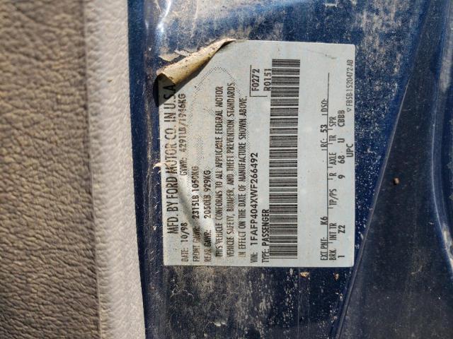 Photo 10 from auction – 1998 FORD MUSTANG with VIN 1FAFP404XWF266492