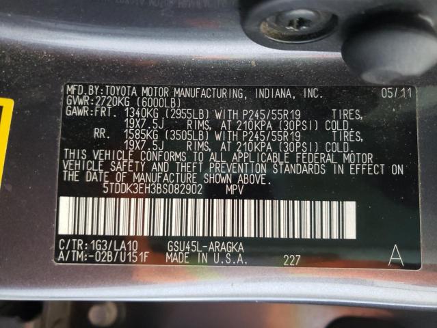 Photo 10 from auction – 2011 TOYOTA HIGHLANDER with VIN 5TDDK3EH3BS082902