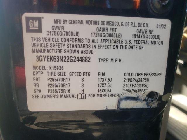 Photo 10 from auction – 2002 CADILLAC ESCALADE E with VIN 3GYEK63N22G244882
