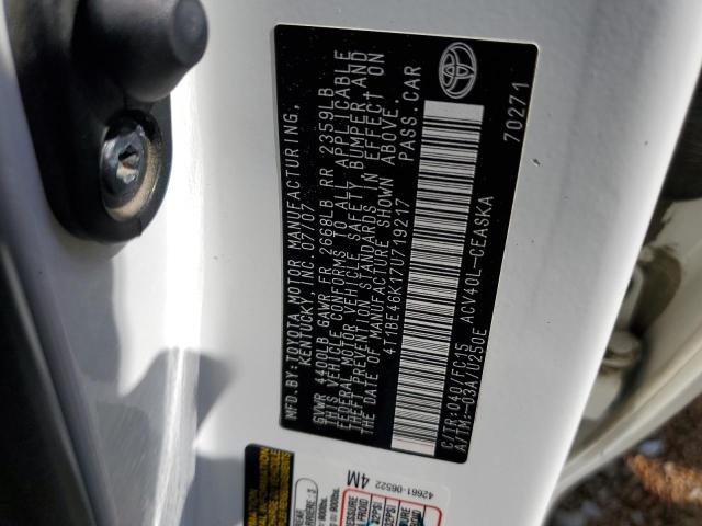 Photo 10 from auction – 2007 TOYOTA CAMRY CE with VIN 4T1BE46K17U719217