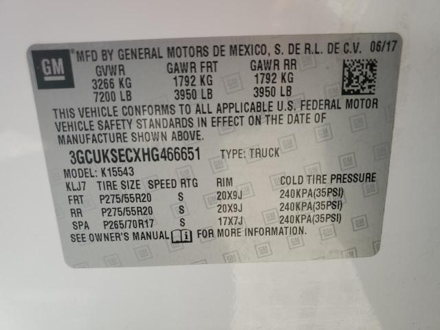 Photo 10 from auction – 2017 CHEVROLET silverado with VIN 3GCUKSECXHG466651