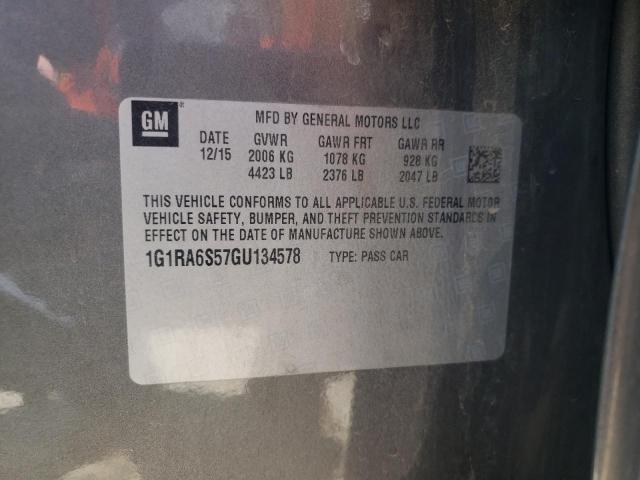 Photo 10 from auction – 2016 CHEVROLET VOLT LT with VIN 1G1RA6S57GU134578