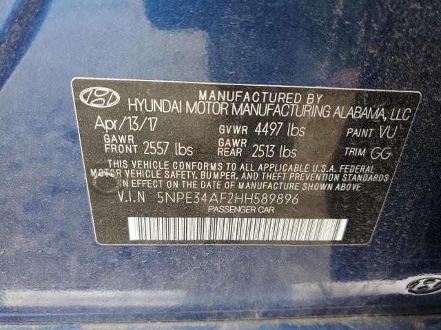 Photo 10 from auction – 2017 HYUNDAI SONATA SPO with VIN 5NPE34AF2HH589896