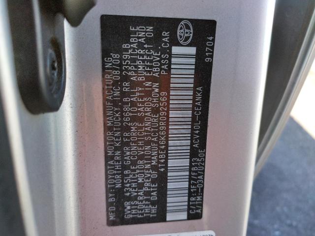 Photo 10 from auction – 2009 TOYOTA CAMRY BASE with VIN 4T4BE46K69R092569