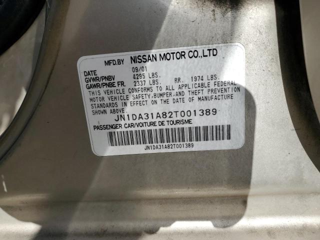 Photo 10 from auction – 2002 NISSAN MAXIMA GLE with VIN JN1DA31A82T001389