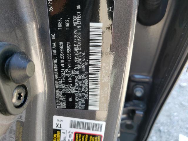 Photo 10 from auction – 2021 TOYOTA HIGHLANDER with VIN 5TDLZRAH9MS067419