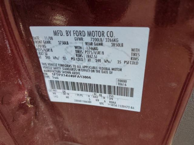 Photo 10 from auction – 2009 FORD F150 SUPER with VIN 1FTPX14V49FA13866