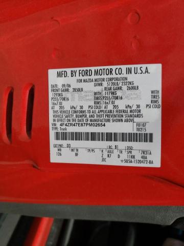 Photo 10 from auction – 2007 MAZDA B4000 CAB with VIN 4F4ZR47E87PM02654