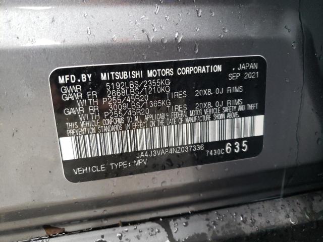 Photo 10 from auction – 2022 MITSUBISHI OUTLANDER with VIN JA4J3VA84NZ037336