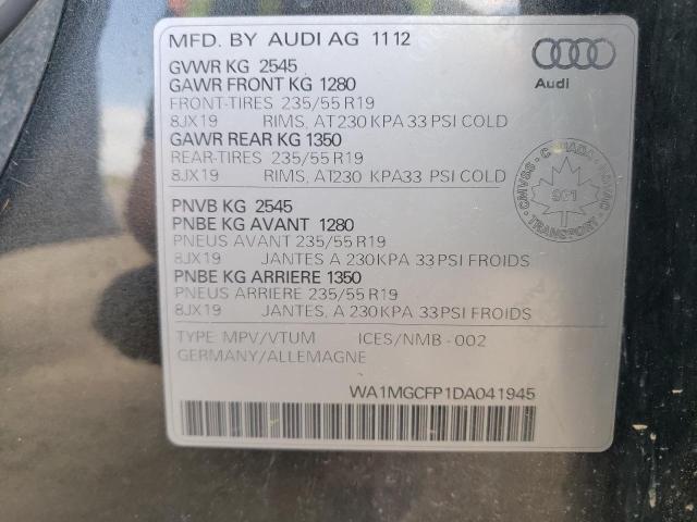 Photo 10 from auction – 2013 AUDI Q5 PREMIUM with VIN WA1MGCFP1DA041945