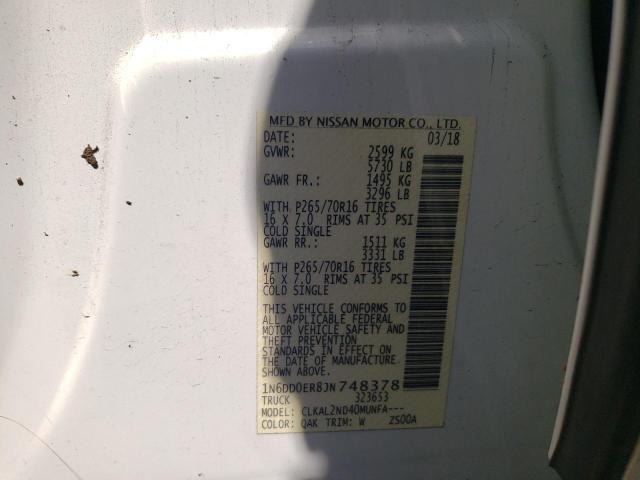 Photo 10 from auction – 2018 NISSAN FRONTIER S with VIN 1N6DD0ER8JN748378