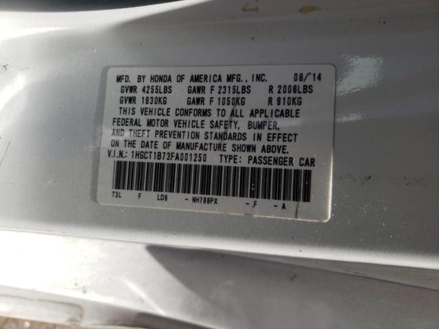 Photo 10 from auction – 2015 HONDA ACCORD EX with VIN 1HGCT1B73FA001250