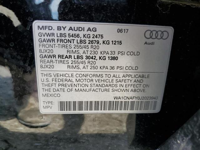 Photo 10 from auction – 2018 AUDI Q5 PRESTIG with VIN WA1CNAFY0J2023943
