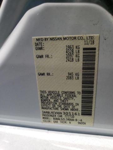 Photo 10 from auction – 2019 NISSAN ALTIMA SR with VIN 1N4BL4CVXKN305161