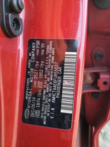 Photo 10 from auction – 2015 HYUNDAI ACCENT GLS with VIN KMHCT4AE6FU855837