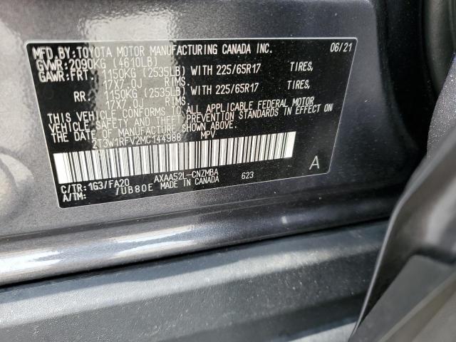 Photo 10 from auction – 2021 TOYOTA RAV4 XLE with VIN 2T3W1RFV2MC144988