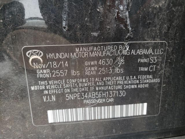 Photo 10 from auction – 2015 HYUNDAI SONATA SPO with VIN 5NPE34AB5FH137130