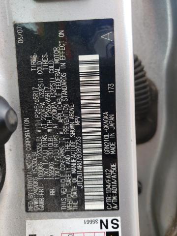 Photo 10 from auction – 2007 TOYOTA 4RUNNER SR with VIN JTEZU14R878089723
