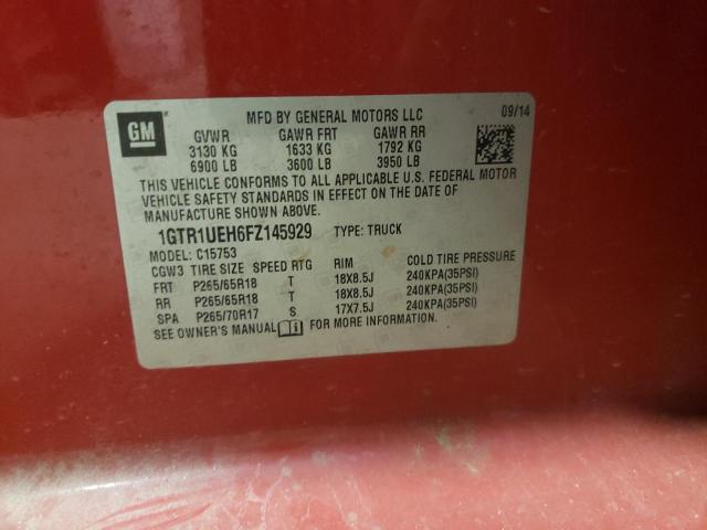 Photo 10 from auction – 2015 GMC SIERRA C15 with VIN 1GTR1UEH6FZ145929