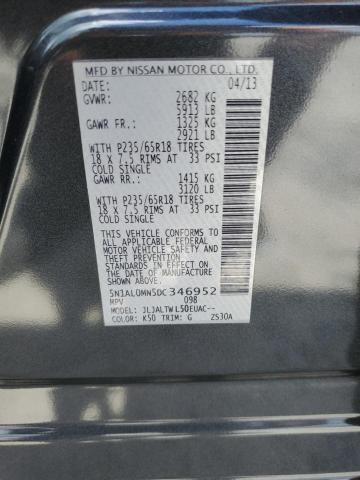 Photo 10 from auction – 2013 INFINITI JX35 with VIN 5N1AL0MN5DC346952