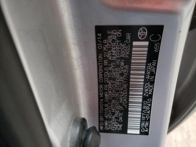 Photo 10 from auction – 2014 TOYOTA PRIUS with VIN JTDKN3DU9E1779358