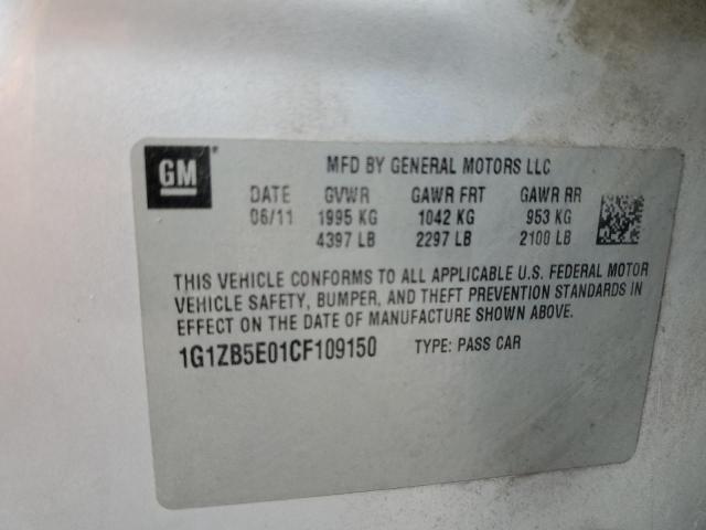 Photo 10 from auction – 2012 CHEVROLET MALIBU LS with VIN 1G1ZB5E01CF109150