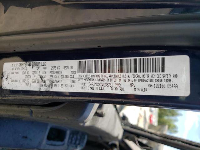 Photo 10 from auction – 2012 JEEP LIBERTY LI with VIN 1C4PJMCKXCW138761