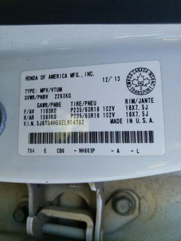 Photo 10 from auction – 2014 ACURA RDX TECHNO with VIN 5J8TB4H5XEL804392