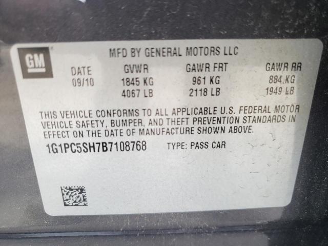 Photo 10 from auction – 2011 CHEVROLET CRUZE LS with VIN 1G1PC5SH7B7108768