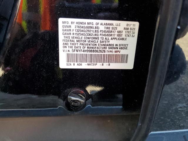 Photo 10 from auction – 2011 HONDA PILOT TOUR with VIN 5FNYF4H99BB062626