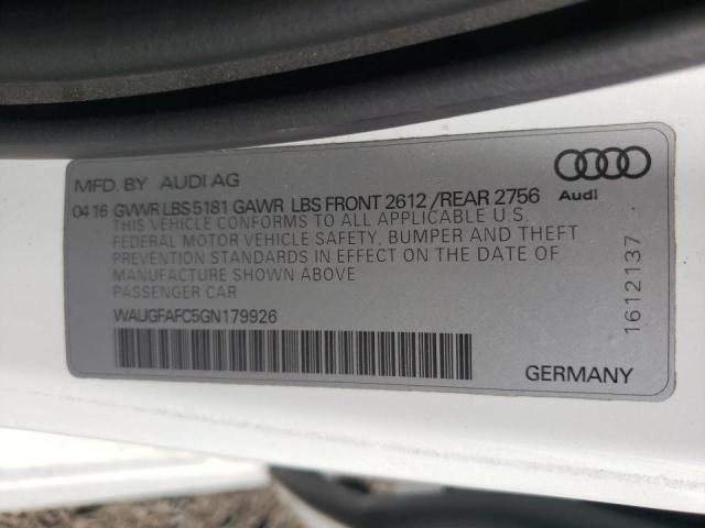 Photo 10 from auction – 2016 AUDI A6 PREMIUM with VIN WAUGFAFC5GN179926