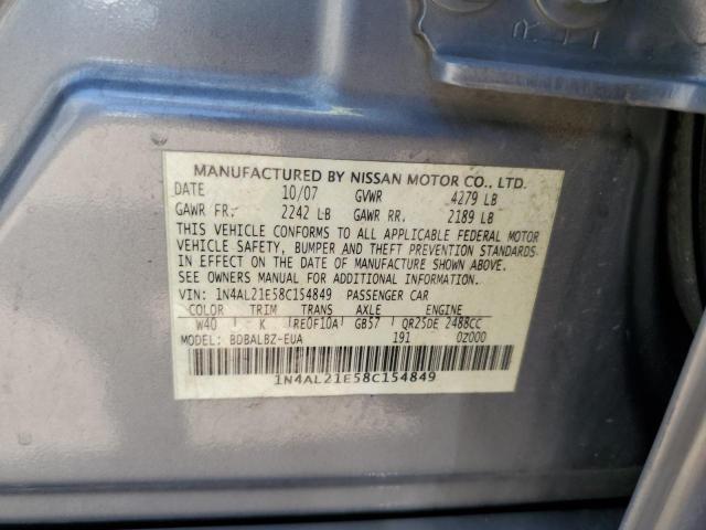 Photo 10 from auction – 2008 NISSAN ALTIMA 2.5 with VIN 1N4AL21E58C154849